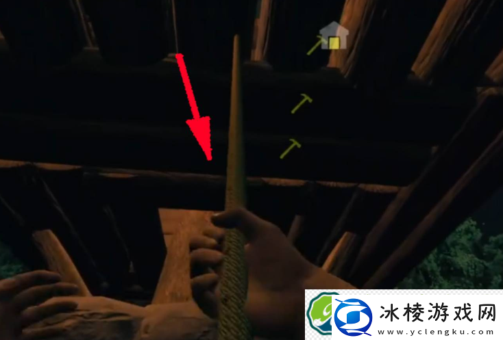 绿色地狱树屋上去方法