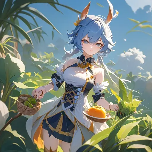 原神甘雨拔萝卜图片高清