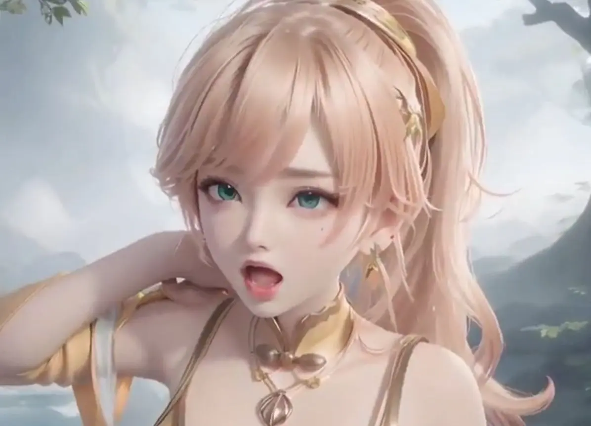 王者荣耀姬小满脸红害羞图片-姬小满翻白眼流口水吐舌头的样子