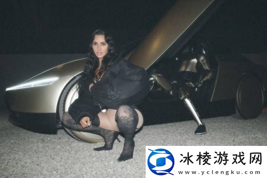 金卡戴珊与特斯拉机器人亲密互动一同乘坐特斯拉汽车