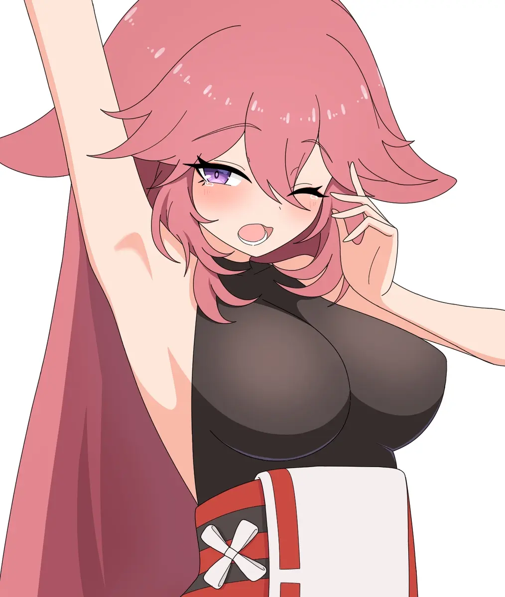 八重神子裸妆跳舞图片-原神八重神子MMD视频是怎么做的