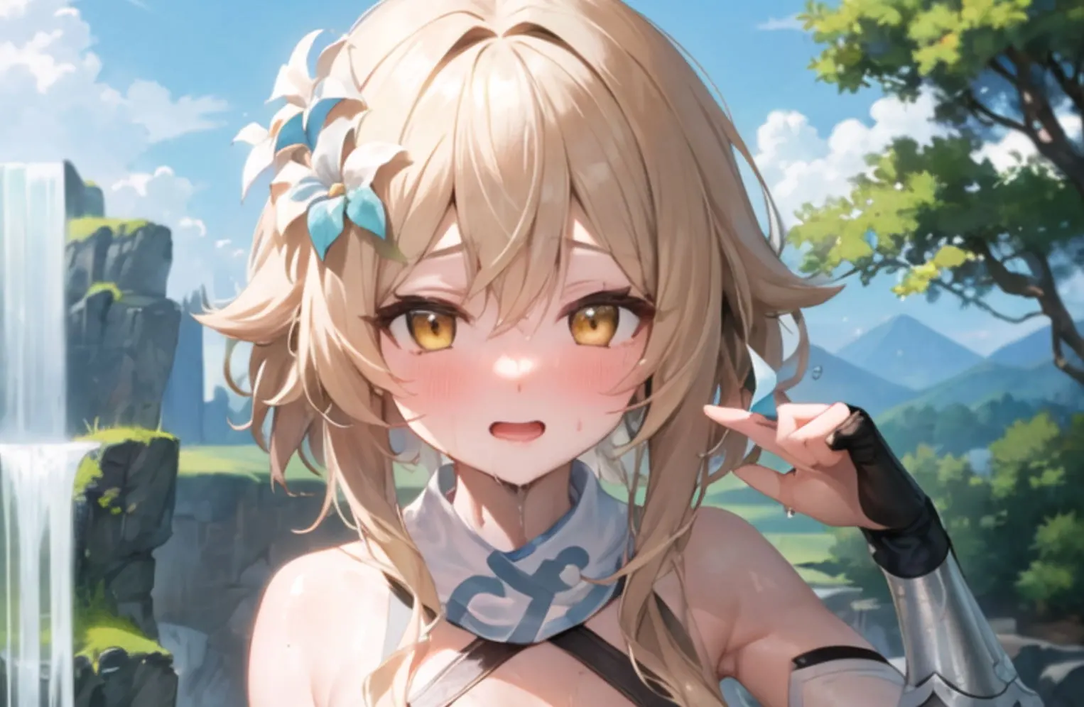 原神荧被空C出白色液体是啥梗-荧被焯出白水图片是什么游戏