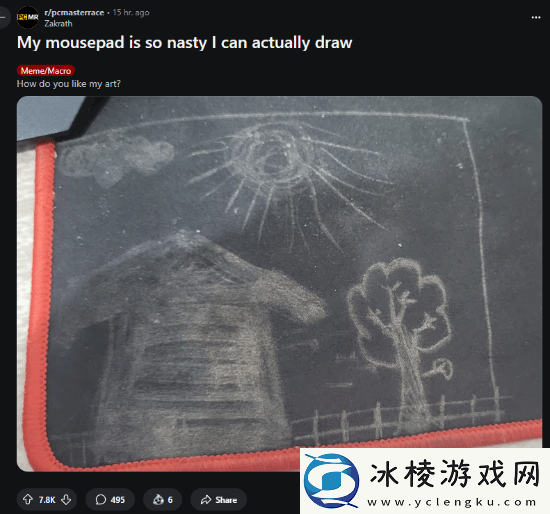 玩家晒“包浆”鼠标垫引热议-甚至都能直接画画了
