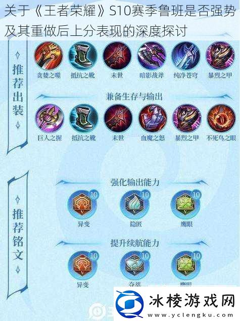 关于王者荣耀S10赛季鲁班是否强势及其重做后上分表现的深度探讨