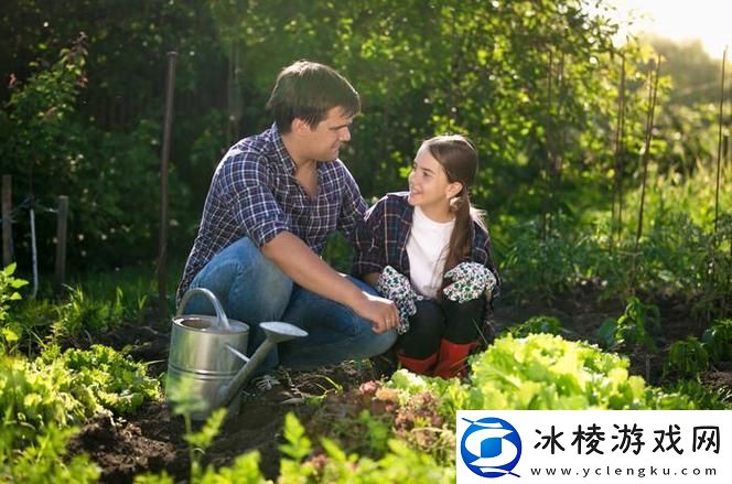 父亲有力挺送女儿的花园：梦想的绽放与爱的印记