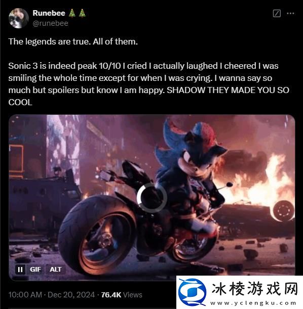 刺猬索尼克3上映获得成功