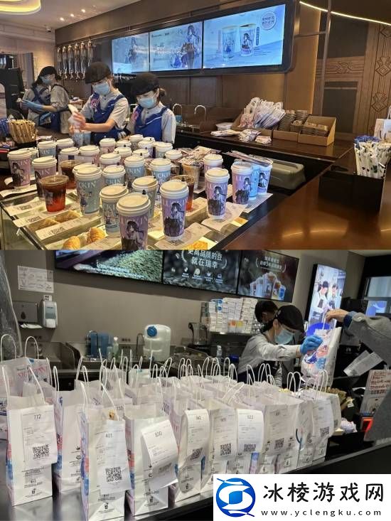 瑞幸晒原神联动新品爆单活动现场照