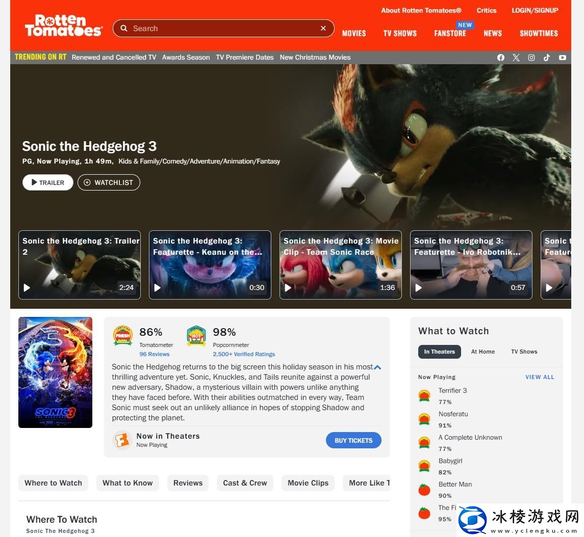 刺猬索尼克3上映获得成功