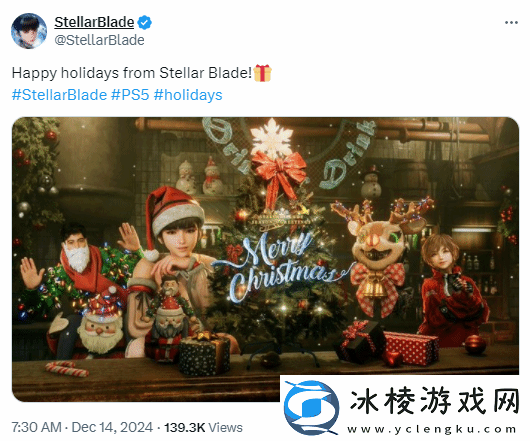 剑星官方发布圣诞节贺图-玩家回赠伊芙游戏美照