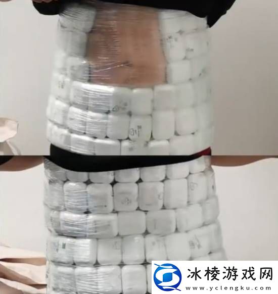 男子把100个耳机藏腰腹部