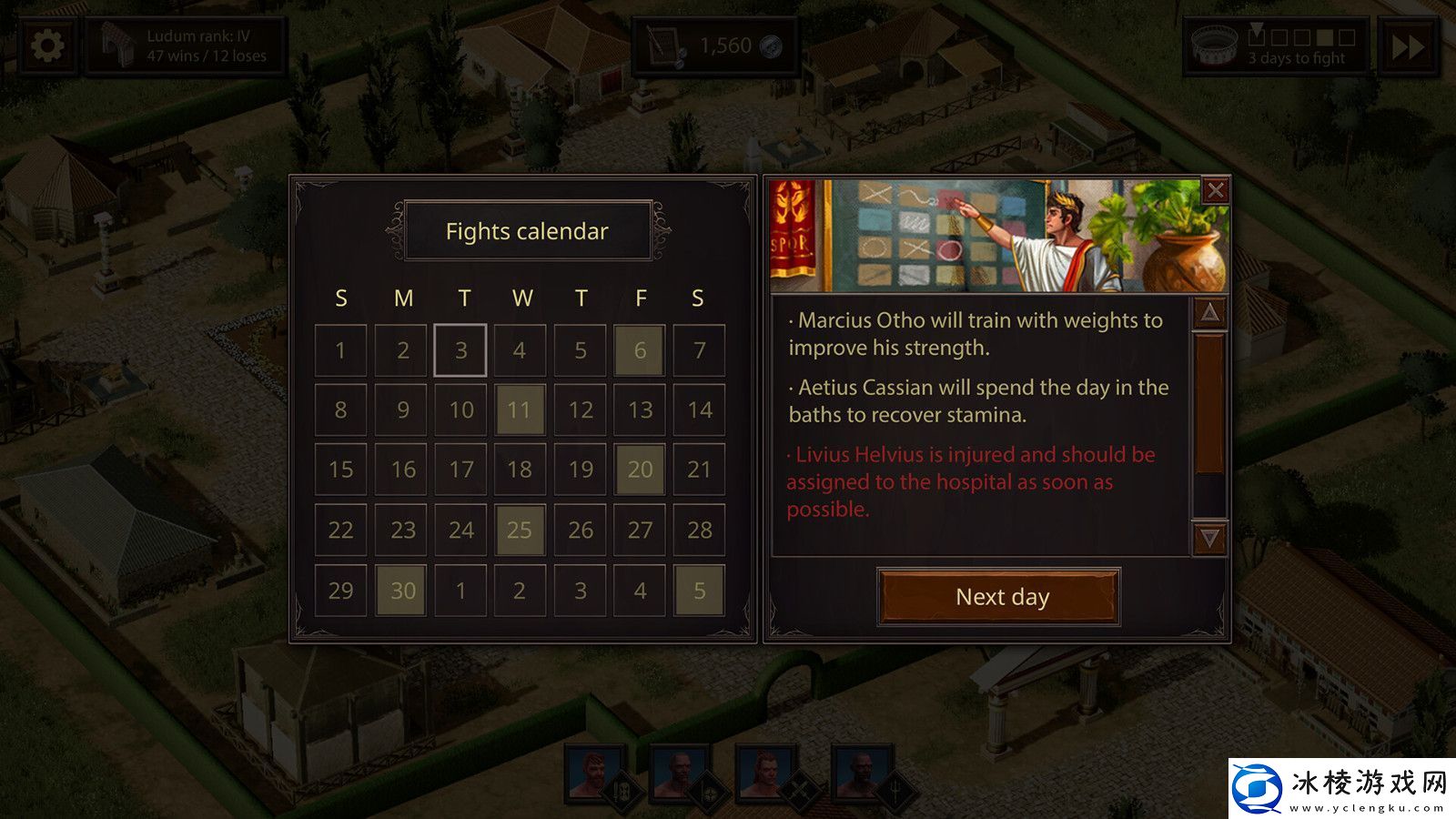 角斗士管理模拟游戏GladiatorsofCitadelumSteam页面上线支持简体中文