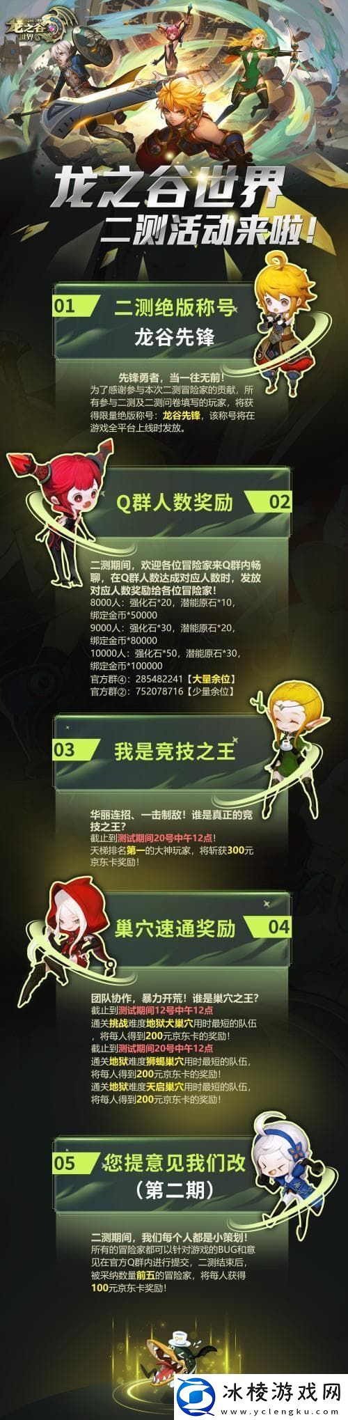 冒险家集结！龙之谷世界先锋二测明日开启