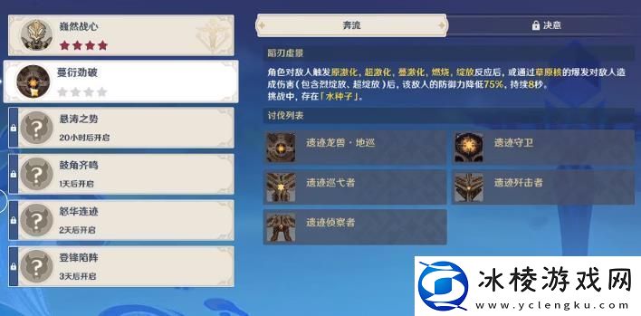 原神蹈刃破决第二天蔓衍劲破完成攻略